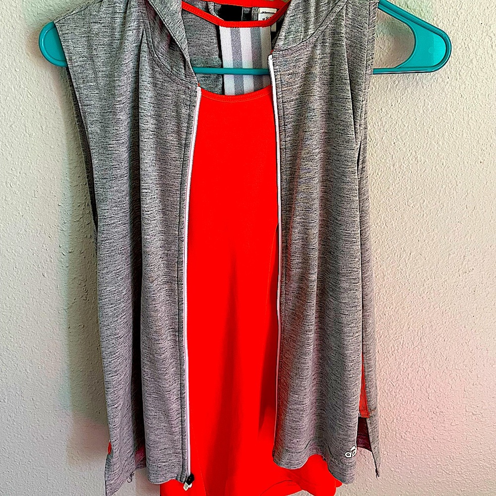 Adidas Women’s sz XS Tank and sleeveless Hoodie jacket